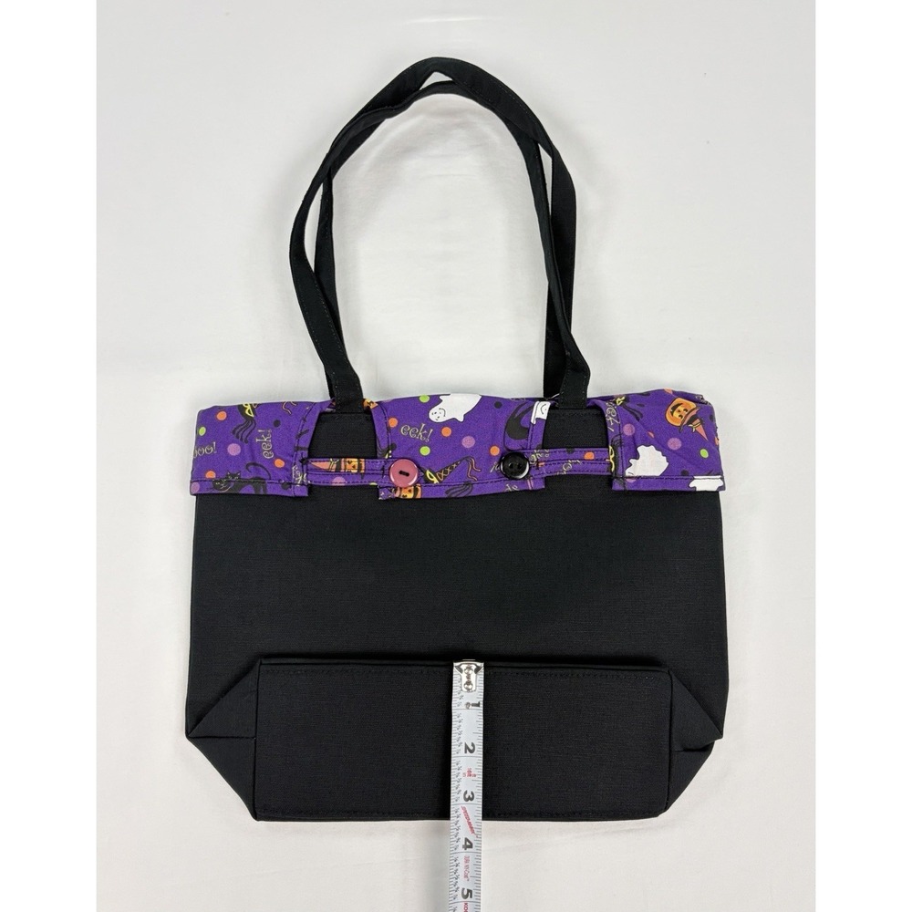 Vintage Longaberger Happy Halloween Small Shopper Tote Bag New Purple Pumpkin - Picture 8 of 9